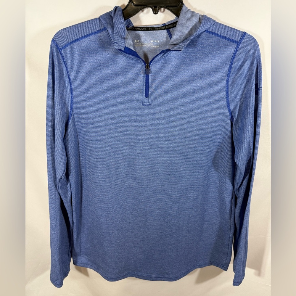 Under Armour Blue and Gray Quarter-Zip Pullover